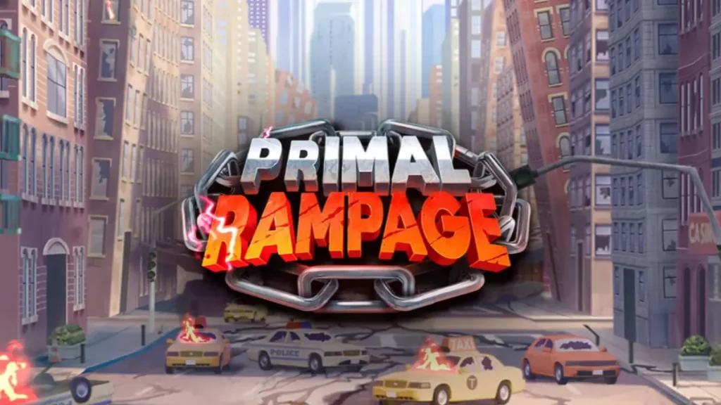Primal Rampage slot game featuring a giant ape and jungle ruins